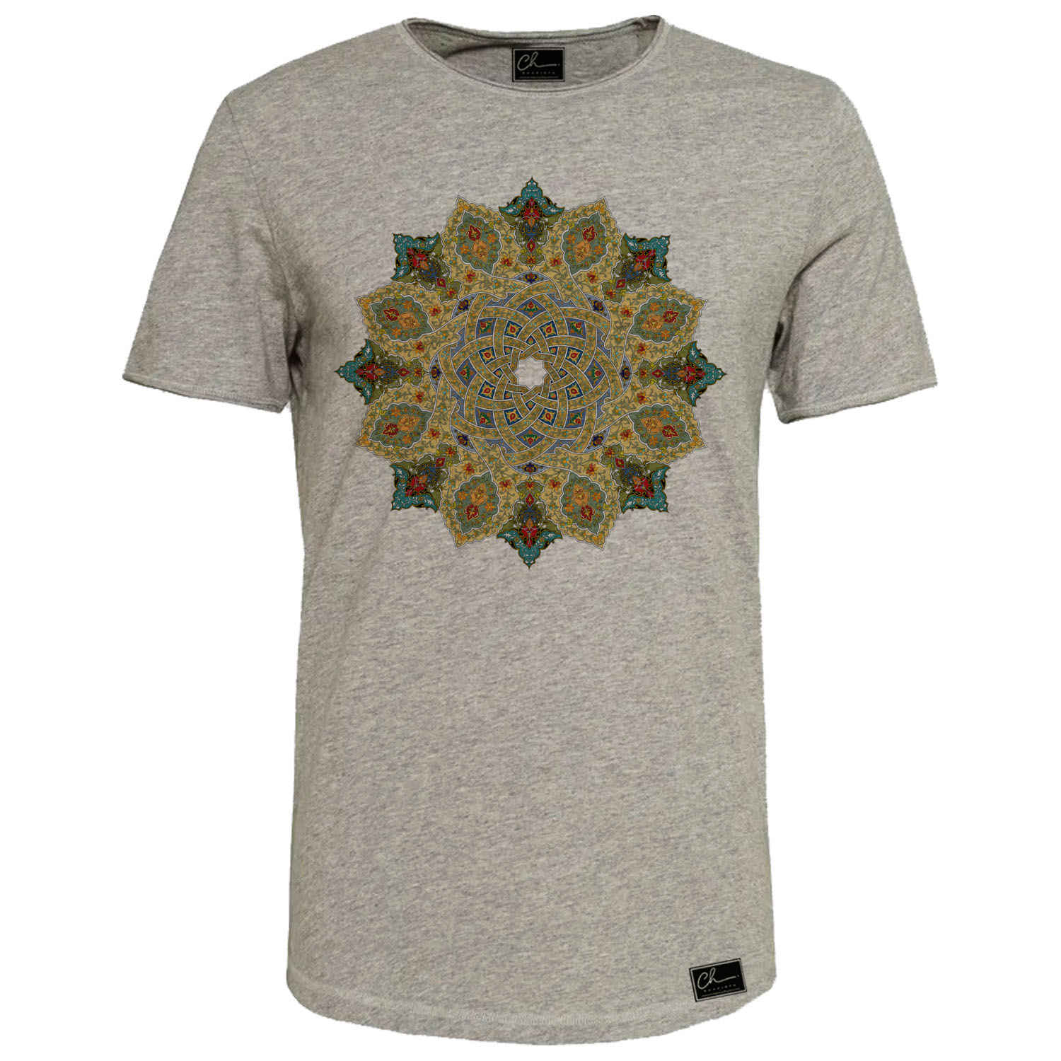 T-shirt en coton gris persan modèle Sahel