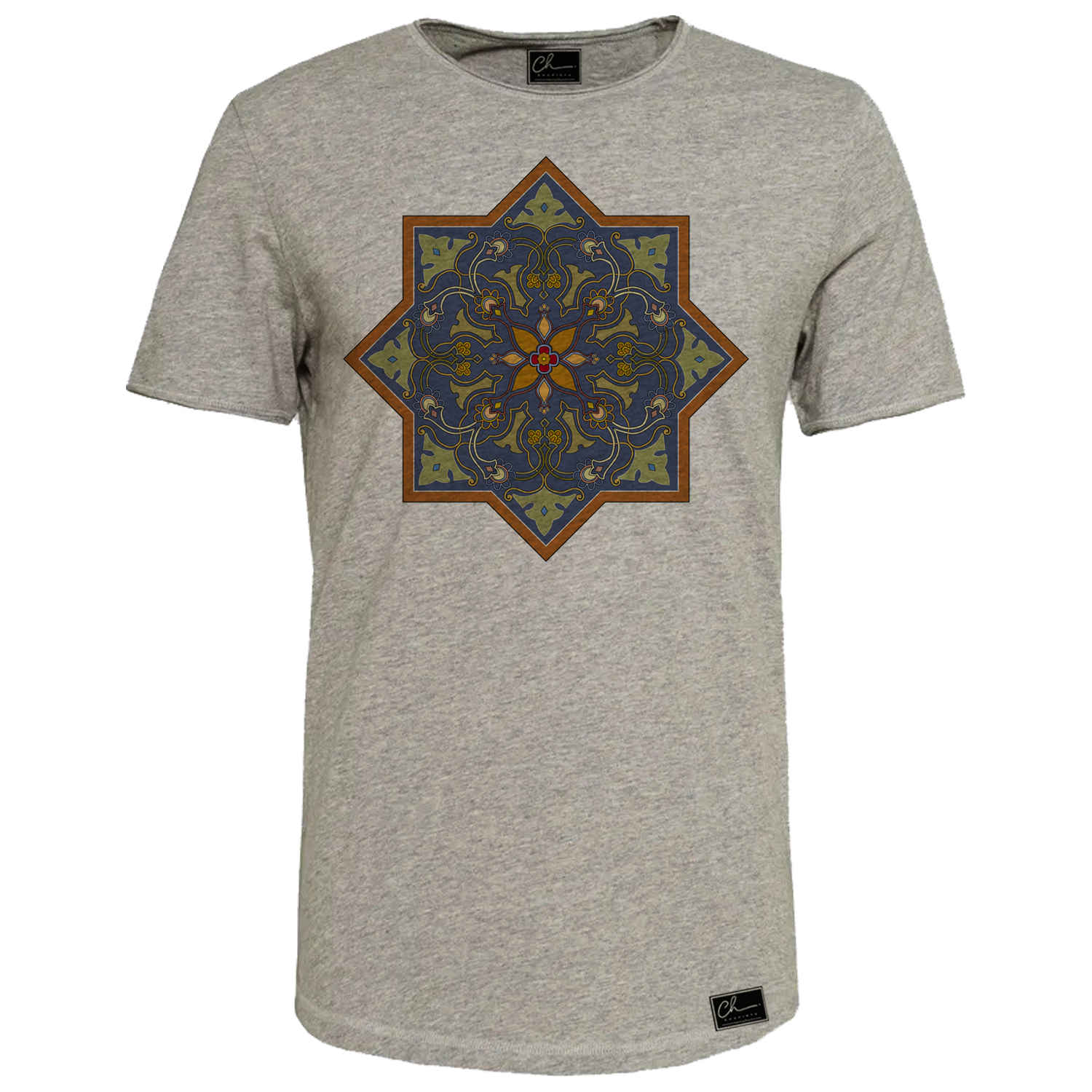 T-shirt en coton gris persan modèle Dara