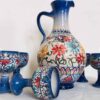 Ensemble Pichet et Tasses en Poterie Persane Fait Main Negin