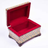 Boîte à bijoux en bois artisanale avec design persan Khatam floral