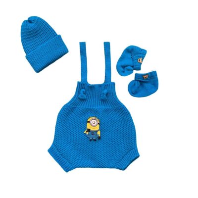 Ensemble de vêtements tricotés pour nourrisson modèle Minions (4-6 mois)