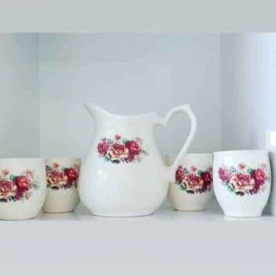 Ensemble Pichet et Tasses en Poterie Fait Main Modèle Sabalan