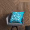 Housse de coussin en velours persan - Design Calligraphie Lune Bleue (Set de 2)
