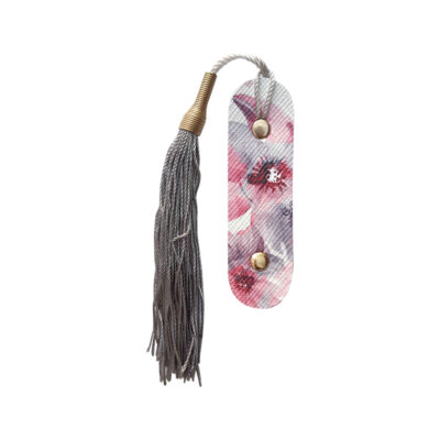 Marque-page en cuir rose – Modèle Dayan
