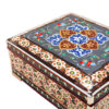 Boîte à bijoux en bois persan avec fleurs Khatam