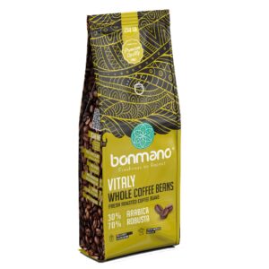 Grains de Café Entiers Fraîchement Torréfiés Bonmano Modèle Vitaly 250 gr