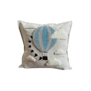Housse de Coussin Punch Needle – Design Ballon Aria Brodé