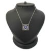 Collier en Argent Thème Œil Protecteur Carré