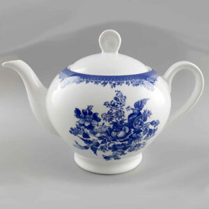 Théière de service en porcelaine blanche avec motif floral Florance