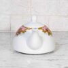 Théière de service en porcelaine blanche avec motif floral Rosita