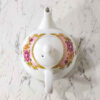 Théière de service en porcelaine blanche avec motif floral Rosita