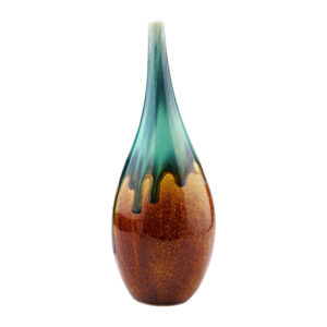 Vase en poterie décoratif fait main avec design à glaçage dégoulinant Mozafari