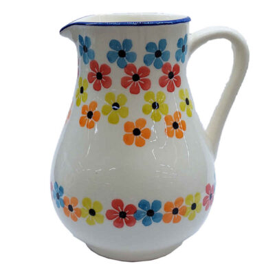 Pichet en Poterie Fait Main Blanc Golbarg