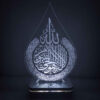 Lampe de chevet LED 3D Islamique Verset du Trône