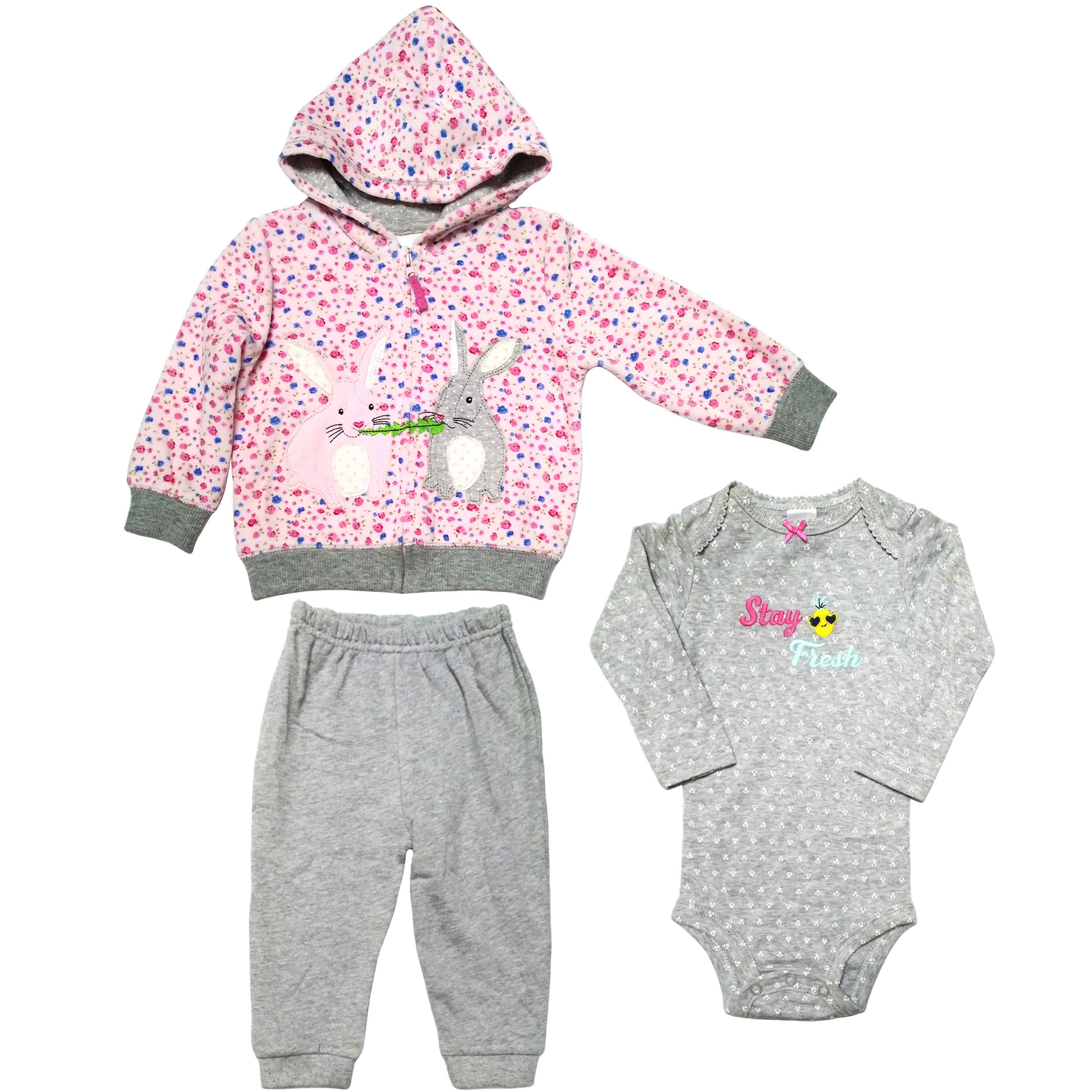 Long Sleeve Sweatshirt Set Rabbit Pattern Model M363 (3 Pcs)