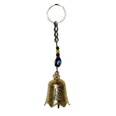 Porte-clés Métal Cloche – Design Œil Bleu