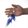 Porte-clés Métal Plume - Style Œil Bleu