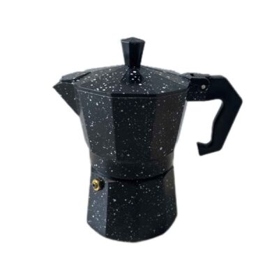 Cafetière Italienne Moka pour Espresso – Capacité 3 Tasses Noire