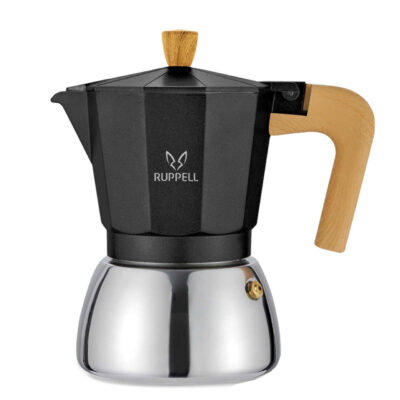 Cafetière Italienne Moka pour Espresso – Capacité 3 Tasses Ruppel