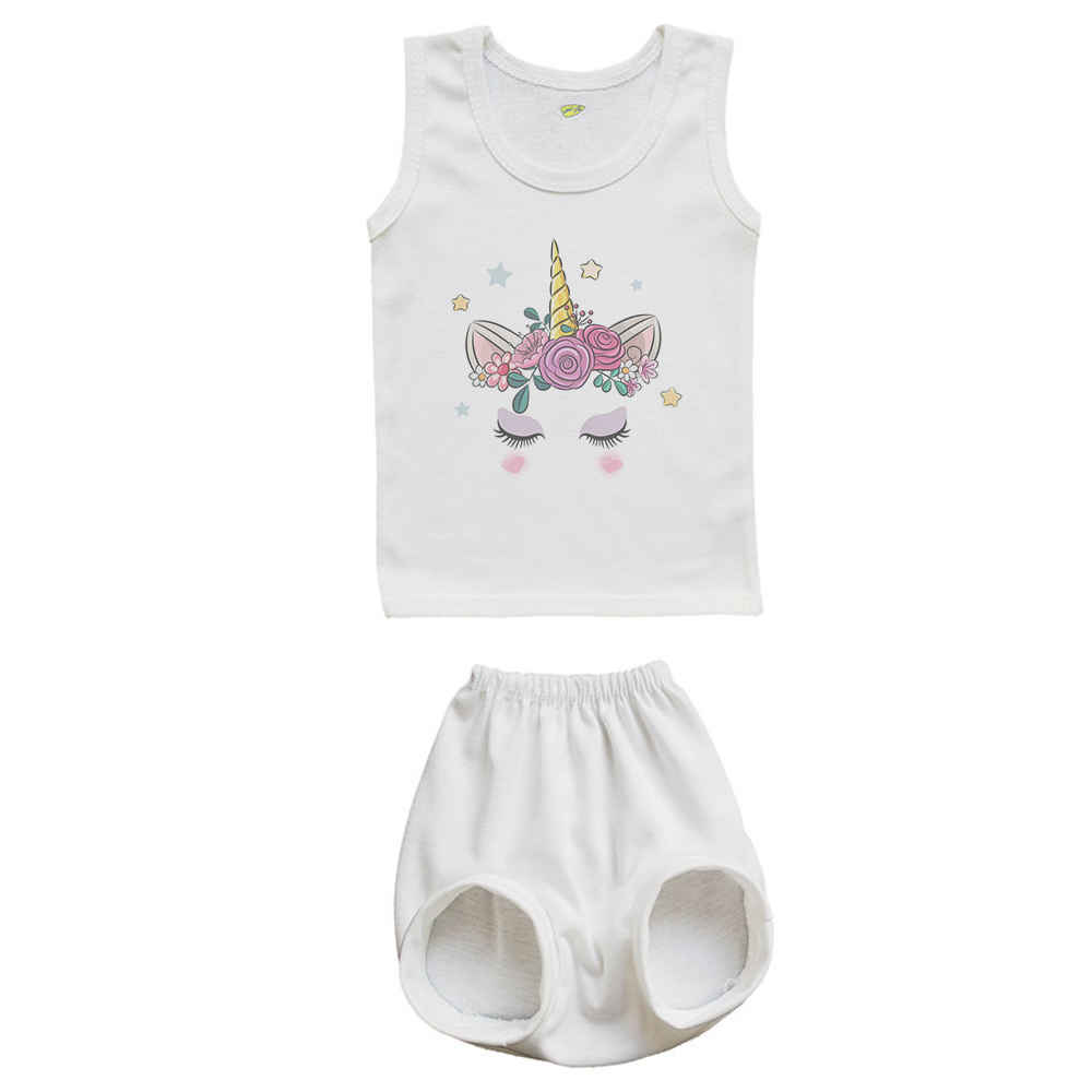 Ensemble Débardeur et Short pour Nouveau-né – Modèle Licorne