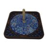 Porte-stylo en cuivre persan pour bureau - Émaillage Minakari avec des fleurs