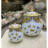Pot de stockage en porcelaine - Rangement élégant pour café, thé, et plus (7x)