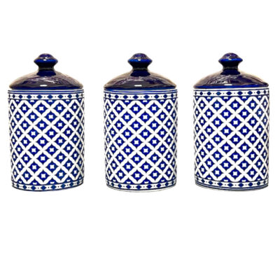Bocal en porcelaine pour la cuisine Modèle Dames, Ensemble de 3