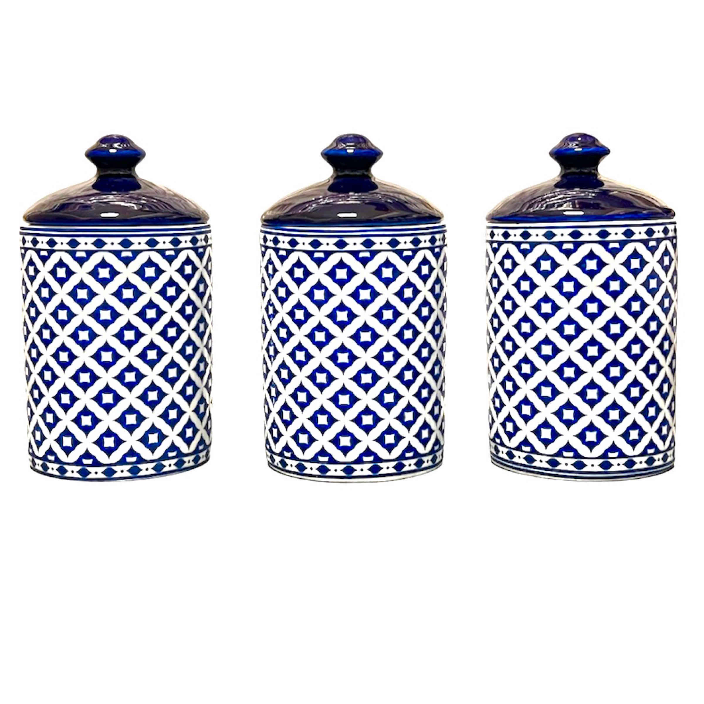 Bocal en porcelaine pour la cuisine Modèle Dames, Ensemble de 3