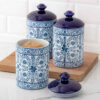 Bocal en porcelaine pour la cuisine Modèle Papillon, Ensemble de 3