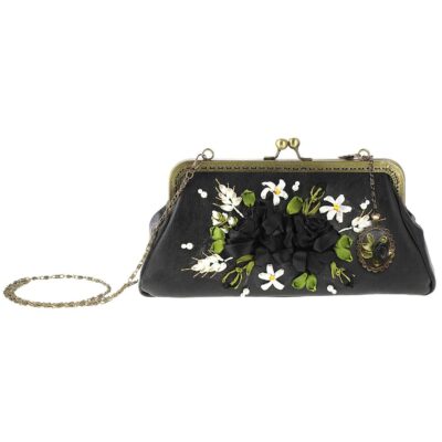 Pochette à broderie en ruban – Velours avec design Niaz
