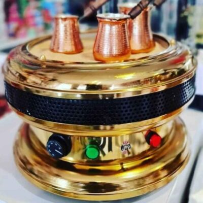 Machine à Café Turc sur Sable en Acier – Équipement Authentique pour Cafés