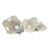 Vase décoratif en filigrane persan recouvert d'argent modèle Trumpet Shima - Set de 3