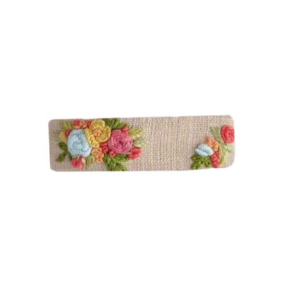 Set de Pinces à Cheveux à Clip Forme Rectangulaire avec Design de Fleur (x2)