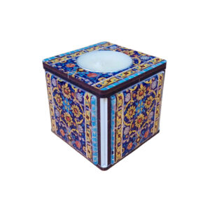 Porte-bougie en bois persan cube Tile Hasti