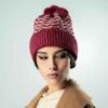 Bonnet d'hiver en tricot pour femmes - Modèle Zigzag