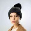 Bonnet d'hiver en tricot pour femmes - Modèle Zigzag