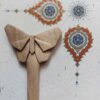 Bâtonnet de cheveux en bois fait main Design Matter Papillon Grande Taille