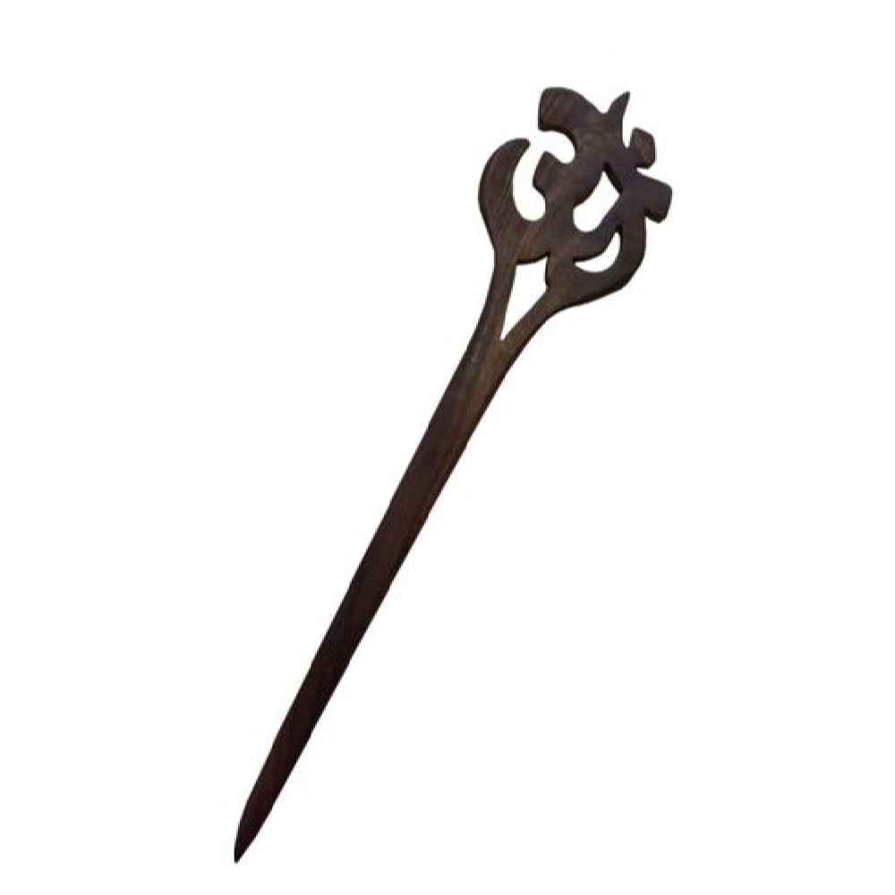 Bâtonnet de cheveux en bois fait main Design Matter Om Grande Taille