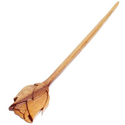 Bâtonnet de cheveux en bois fait main Design Matter Rose pour Femmes