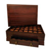 Wooden Watch Box with 60 Slots and Watch Pillows