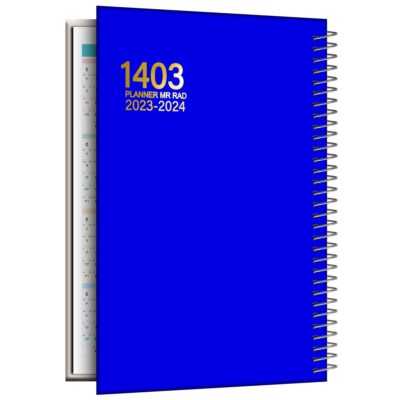 Carnet de planification quotidienne du calendrier persan 1403 modèle Irana