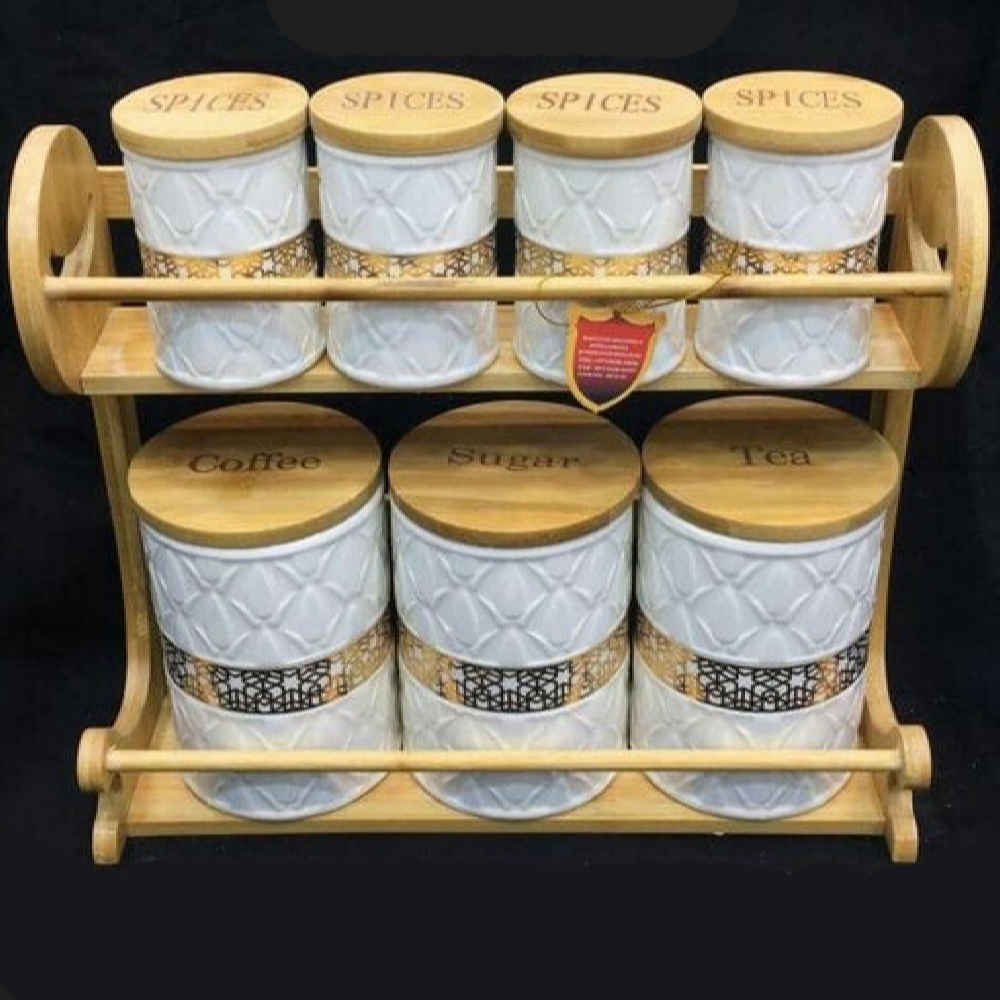 Bocal en céramique embossé pour la cuisine Modèle Hamta