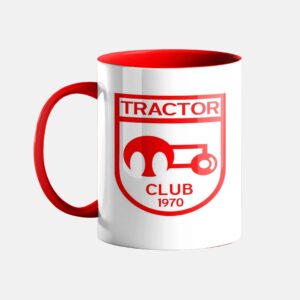 → Mug de Supporter – Logo du Club de Football Tractor Rouge & Blanc
