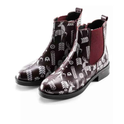 Bottines Chelsea Imprimé Graffiti – Cuir Synthétique avec Motif Cerf