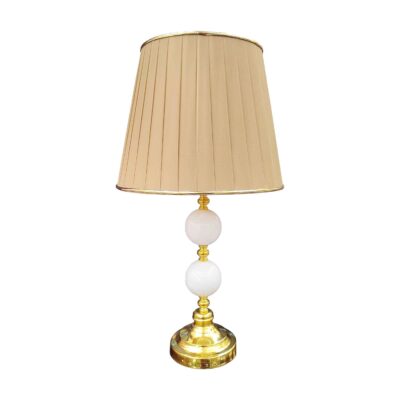 Lampe de table avec abat-jour conique en tissu – modèle Moderne