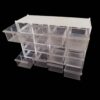 Boîte de rangement en plastique avec 16 tiroirs et 4 rangées