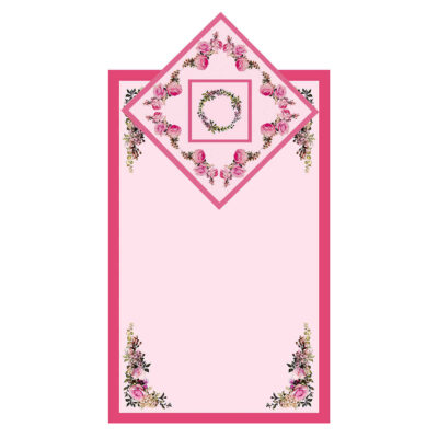 Tapis de Prière Islamique en Velours Rose avec Motif Floral Vintage