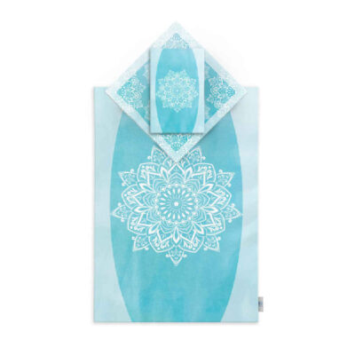 Tapis de Prière Islamique Léger avec Velours Bleu