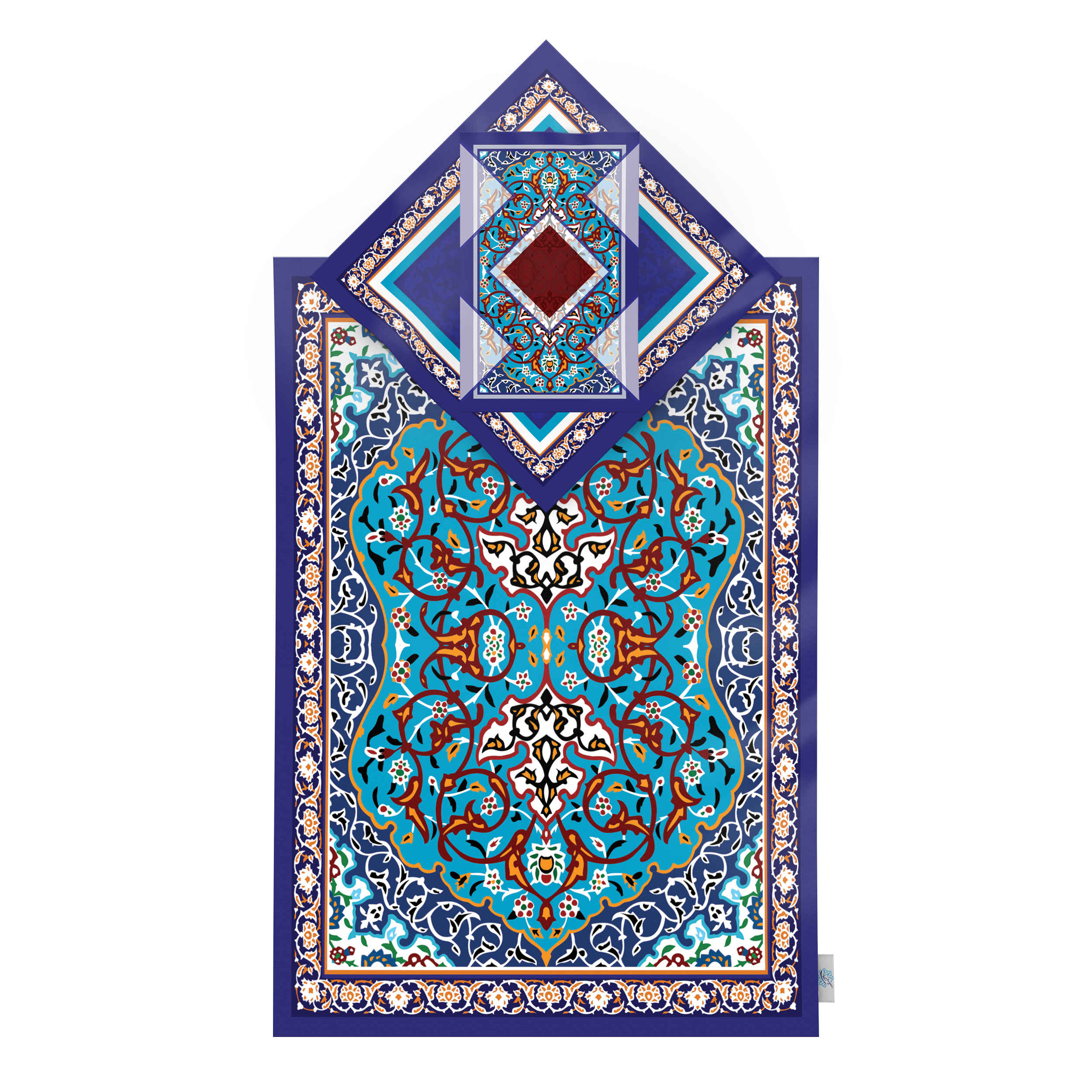 Tapis de Prière Islamique en Velours Léger avec Style Traditionnel