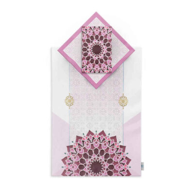 Tapis de Prière Islamique en Velours avec Motif Grandes Fleurs